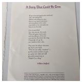 Group of 5 Frameable Poetry Broadsides