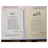 Group of 5 Frameable Poetry Broadsides