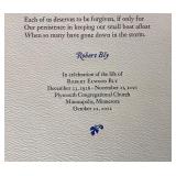 Robert Bly Memorial Service Poetry Broadside: "Keeping Our Small Boat Afloat"