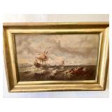 Pair of Antique Nautical Pictures