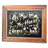 Antique Victorian Era Reverse Painted Motto