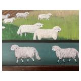 Contemporary Folk Art Pastoral Painting: "The Shepherd