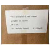 Contemporary Folk Art Pastoral Painting: "The Shepherd