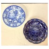 Antique Pair Staffordshire Plates