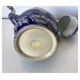 Grand ! Historical Blue Staffordshire Coffee Pot