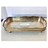 Vintage Reed & Barton Galleried / Claw Foot Silverplate Tray
