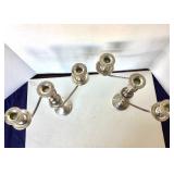 Pair of Sterling Silver 3 Light Candelabra