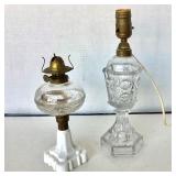 Pair of Antique Glass Lamps