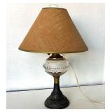 Antique Electrified Oil Lamp