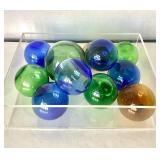 Group of Vintage Colorful Blown Glass Floats #1