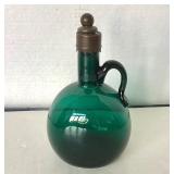 Antique Georgian Bristol Green Blown Glass Decanter
