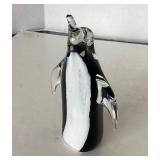Modern Art Glass Penguin and Loon Paperweights