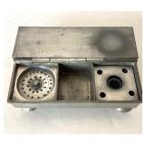 Small Antique Compartmentalized Pewter Inkstand