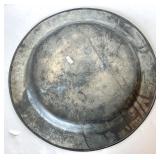 Antique  Pewter Charger #2