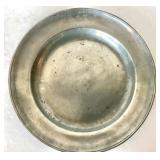 Pair of Antique Pewter Chargers #2