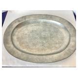 Huge Antique Pewter Platter