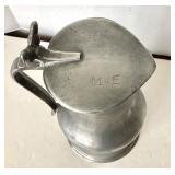 Antique Lidded Pewter Flagon
