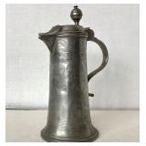 Antique Pewter Lidded Jug