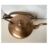 Antique French Copper Gooseneck Teapot