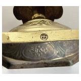 Pair Antique Russian Shabbat Brass Candlesticks #1