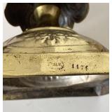 Pair Antique Russian Shabbat Brass Candlesticks #1