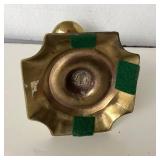 Antique Queen Anne Brass Pushup Candlestick