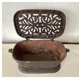Antique French Cast Iron Foot Warmer (Chaufforette)