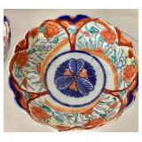 Pair of Antique Scalloped Imari Bowls