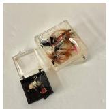 Group of Assorted Vintage Fishing Lures, Flies and Sinkers