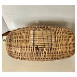 Antique Bamboo Splint Fish Basket