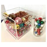 Group of Assorted Christmas Beads and Balls