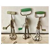 Group of Vintage Egg Beaters