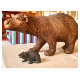 Pair of Carved Wooden Bears
