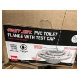 FAST SET PV TOILET FLANGE W/TEST CAP