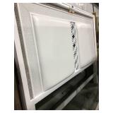 WHITE, KING HEADBOARD WITH BLING AND LED LIGHTING