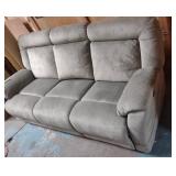 Olive Green Microfiber Power Reclining Couch