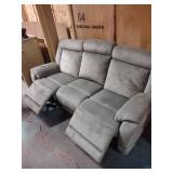 Olive Green Microfiber Power Reclining Couch