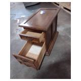 Mid Century Hammary Wood 2 drawer end table