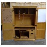 Solid wood All in one Office cabinet/desk