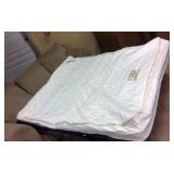 Upholstered Sleeper Couch with tags still on it