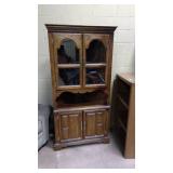 Antique Solid Wood and Glass Cabinet