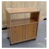 Rolling Wood Microwave Cart