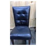 Pair of Dark Brown Leather Dining Chairs
