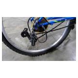 OBX blue mountain bike and Trek 820 Mountain Bike