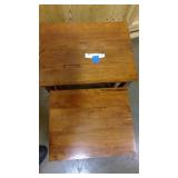 set of solid wood mission style nesting tables