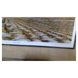 Rustic framed and matted limited edition print titled "November Fields" by artist Rhynard Klingbeil 31"x24"