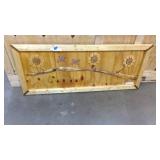 Handcrafted wall decor of pheasants and flowers on reused wooden wine crates 5