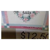 Rustic framed and matted 17"x17" Love and heart painting