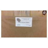 Bamboo style framed and matted Wood Duck painting 14"x20"