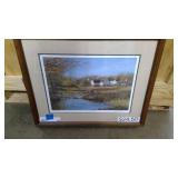 September Sunday by Richard Plasschaert 65/3000 limited edition framed and matted 22"x18"